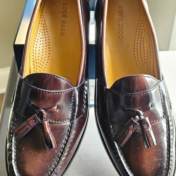 Cole Haan Pinch Tassel Mahogany Loafers